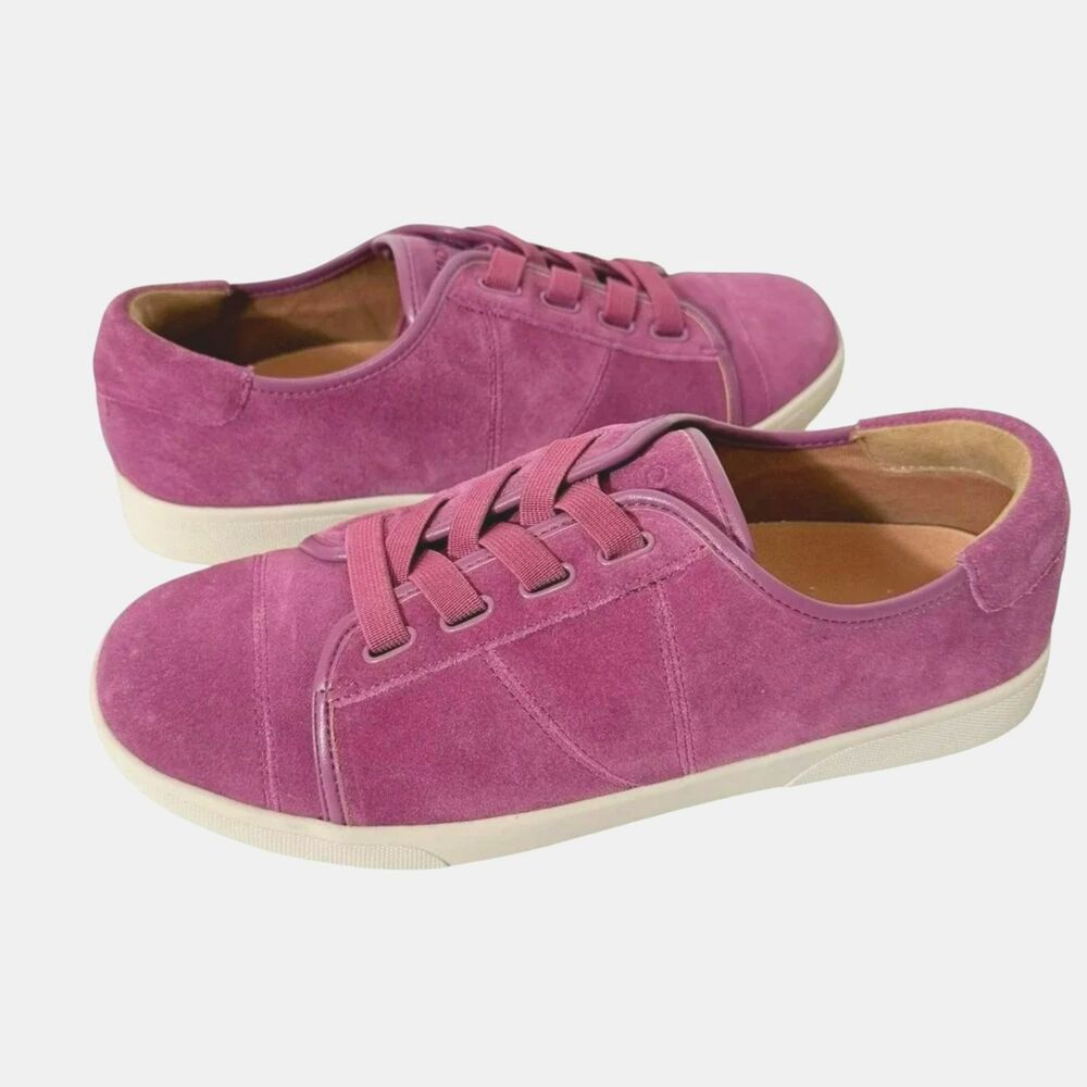 Vionic Slip-On Sneakers Jean Suede Magenta Berry Purple Orthotic Shoes Size 9.5 - Picture 10 of 10
